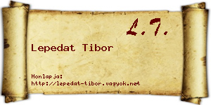 Lepedat Tibor névjegykártya